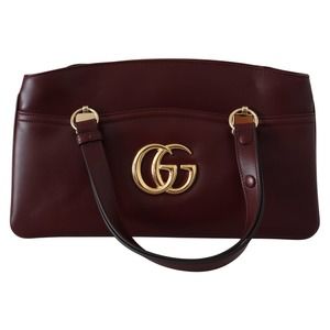 GUCCI Red Arli Large Top Handle Bag